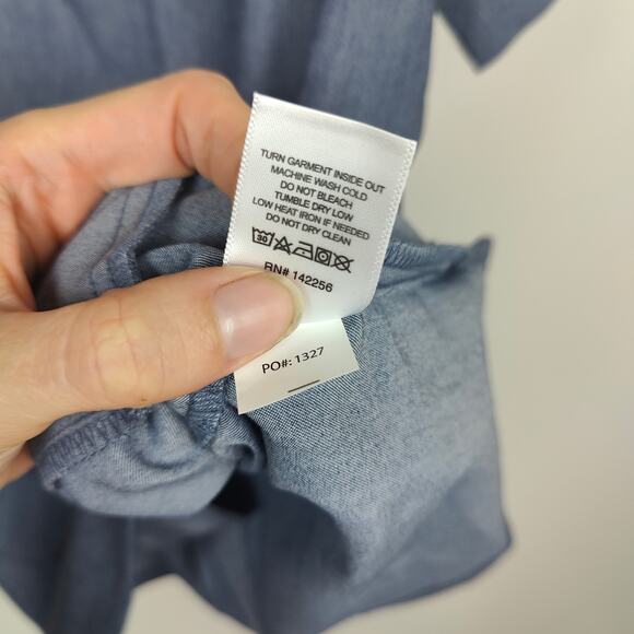 Figs Casma Scrub Top Womens XXS Heather Denim Gray V-Neck Pockets NWT 11 - Picture 5 of 6